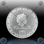 1oz TOKELAU $ 2 DOLLARS 2022 (KOMODO DRAGON - A.I. APOCALYPSE) BU